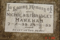 19 Nicholas d.1939, Bridget (Ryan) d.1953 Markham